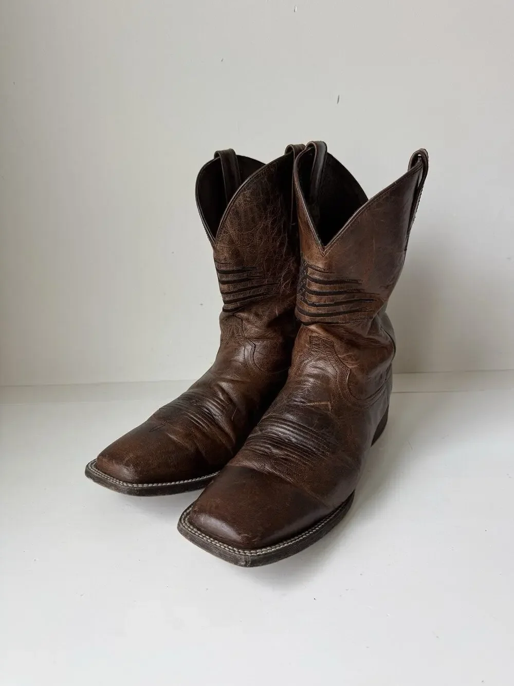 Ariat 13D Circuit Patriot Western Boot Full-Grain Leather American Flag Sq Toe